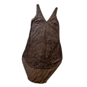 COPE Womens Textured Jacquard V Neck Sleeveless High Low Tank Top S